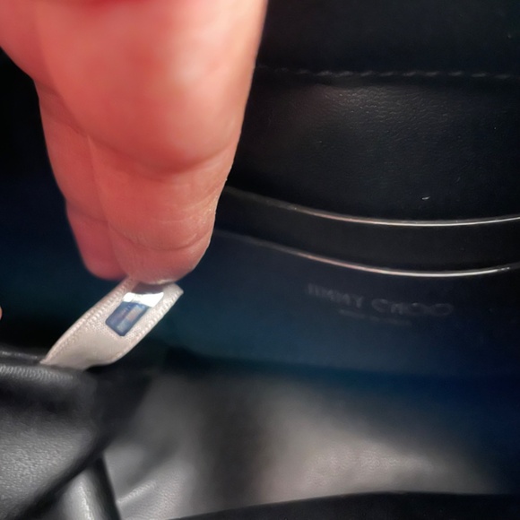 JIMMY CHOO Callie Studded Leather Bucket Bag Black & Silver - Picture 9 of 15